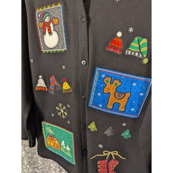 Vintage Planet & Company Embroidered Christmas Sweater Women's Medium - Picture 3 of 6